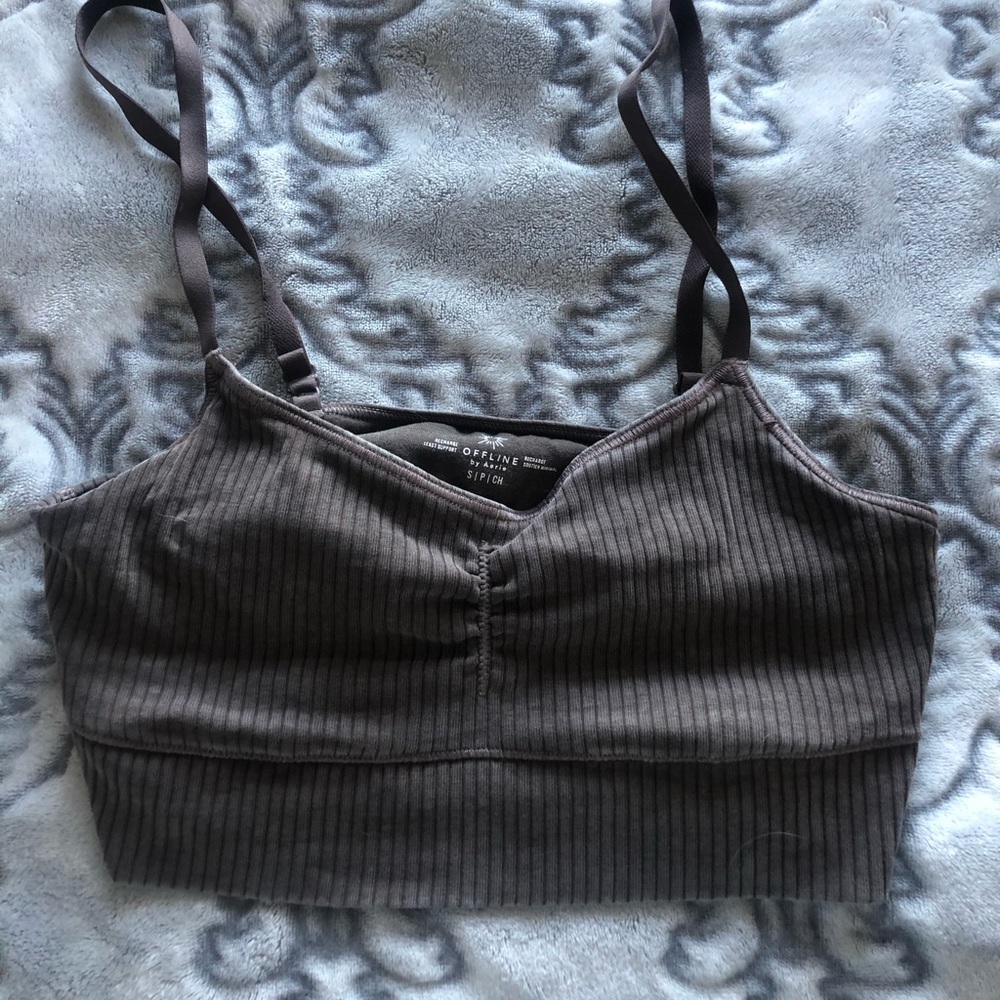 Dark brown sports top